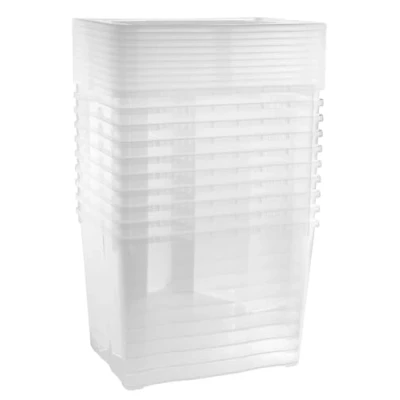 Immagine di Grizzly scatole di stoccaggio 10 x 20 L medio alte con coperchio trasparente trasparenti impilabili ventilazione