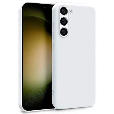 Immagine di MyGadget Cover per Samsung Galaxy S23 Custodia in Silicone Morbido a Doppio Strato Case con Protezione Fotocamera &amp; Fodera Interna Antigraffio Bianco