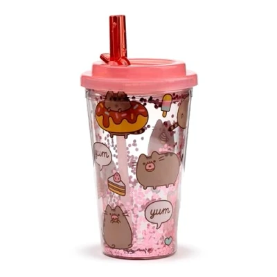 Immagine di Puckator Bicchierone Infrangibile con Cannuccia Foodie Pusheen il Gatto