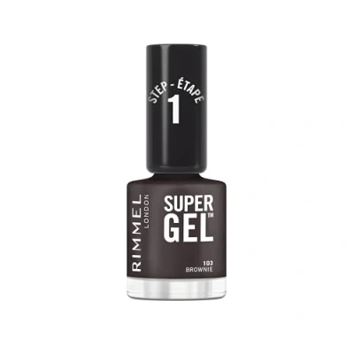 Immagine di Rimmel Super gel, 103 Brownie, Smalto a lunga tenuta, Applicazione facile, Manicure effetto Resistente alle scheggiature, Formula clean, 12 ml