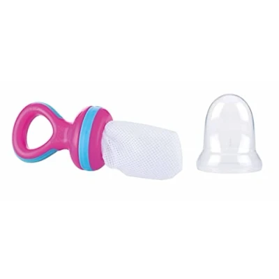 Immagine di Nuby Nûby Nibbler Retina Svezzamento Neonati con Cappuccio Rosa 6M+, Midi (180 x 130)