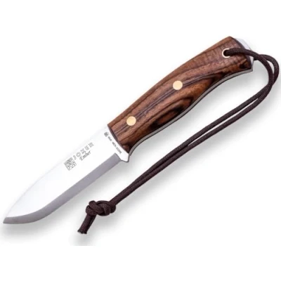 Immagine di joker Coltello Bushcraft e la caccia Ember Scandi CN122, lama da 10,5 cm, mango Noce, custodia in pelle marrone, include paracord, per pesca, caccia, il campeggio trekking