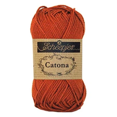 Immagine di Scheepjes Catona Cotone Filato, 388 Rust, 1x25g