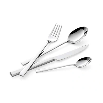 Immagine di Lagostina Luisa, Set Servizio Posate monoblocco per 6 Persone, Acciaio Inox 18/10, 24 Pezzi (6x forchetta, coltello, cucchiaio, cucchiaino)