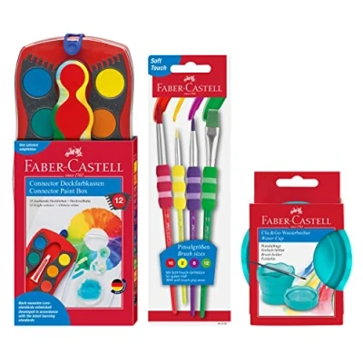Immagine di Faber Castell 205037 Set di 4 pennelli e pennelli, colore: Rosso