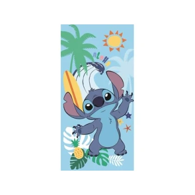 Immagine di Jerry Fabrics Disney Stitch Asciugamano grande da bagno per bambini, 140 x 70 cm, 100% cotone, nuoto e spiaggia, ragazze ragazzi
