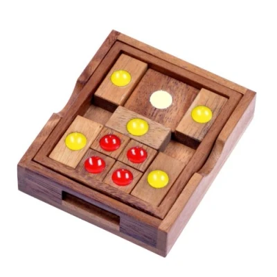 Immagine di LOGOPLAY Khun Phan gr. Gioco scorrevole di pensiero indovinelli pazienza logica in legno, S 9,5 x 8 2 cm