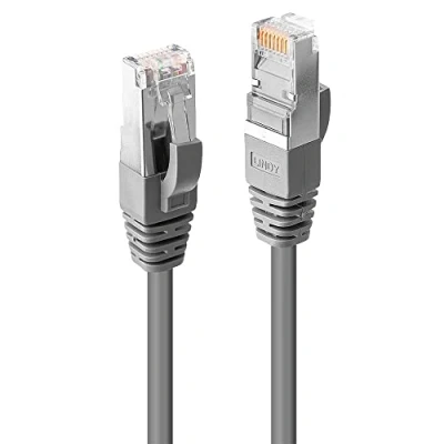 Immagine di LINDY 45596 RJ45 cavo di rete, patch CAT 6 S/FTP 90.00 m Grigio con protezione 1 pz.