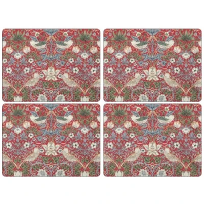 Immagine di Pimpernel, Set di 4 tovagliette con Design a Fragole Rosse, in Legno, Multicolore, Piccole Dimensioni