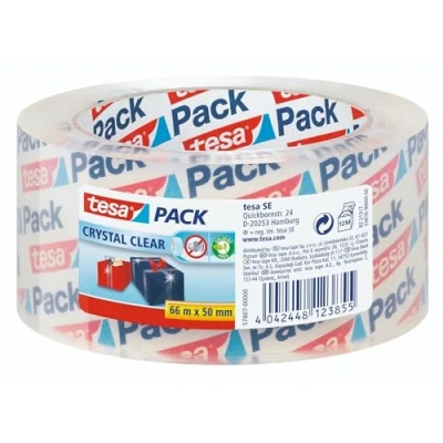 Immagine di tesa CRYSTAL CLEAR 57807 00000 01 Nastro da imballo tesapack® Trasparente (L x L) 66 m 50 mm 1 pz.