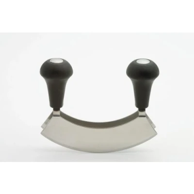 Immagine di Weis Doppia Mezzaluna, 14 cm, Acciaio Inox, Argento/Nero, x 3 11 cm