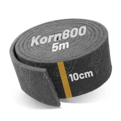 Immagine di tessuto non abrasivo 5 m x 100 mm, grana 800, impregnato per una lunga durata, legno, metallo, acciaio inossidabile, ecc. (grana 800)