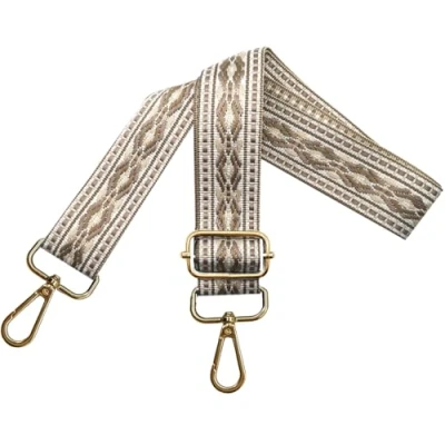 Immagine di Tracolla per Borsa Donna Regolabile, Cinghie Colorata, Tracolle Larga 3.8cm con Oro Moschettoni Crossbody Accessori, Cachi, N23