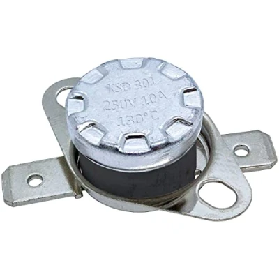 Immagine di Lumonic KSD301 Interruttore di temperatura bimetallico 130C I termico NC 250V 10A regolabile con custodia in
