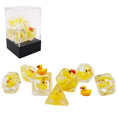 Immagine di Bescon YellowDuck Rpg Dice Set of 7, Novelty Yellow Duck Polyhedral Game