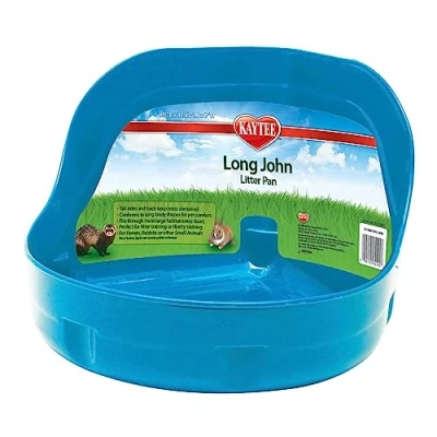 Immagine di Kaytee Long John Lettiera laterale alta, facile da pulire, resistente agli odori, per furetti, conigli (i colori possono variare)