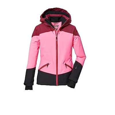 Immagine di killtec Ragazze Giacca da sci impermeabile/giacca funzionale con cappuccio e ghetta antineve KSW 151 GRLS SKI JCKT, light neon pink, 176, 41187 000