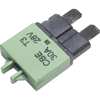 Immagine di Hansor Circuit Breaker Standard, type 3, Manual Reset, 30A CBE3 Series Interruttore automatico fusibile piatto standard 30 A Verde 1 pz.