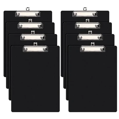 Immagine di [8 Pezzi]A4 Portablocco,Clipboard A4 con Clip in Metallo und Appeso Buca, Appunti,Porta pad Lavagna da scrittura Ideale per Lavoro Quotidiano(Nero)