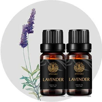 Immagine di Aromaterapia lavanda oli essenziali di, 100% Pure Profumo Kit per diffusore, umidificatore, massaggi, 2*10ml terapeutico Grade Fragrance Set