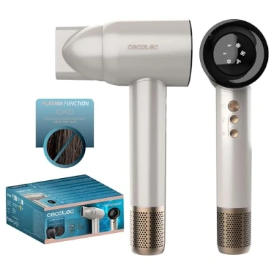 Immagine di Cecotec Asciugacapelli Ionicare Rockstar Nano Iontech Champagne. Dc 2400W Con Motore Professionale, Tecnologia Ionica, Beccuccio Di Precisione, Diffusore, Funzione Aria Fredda E Pro Style