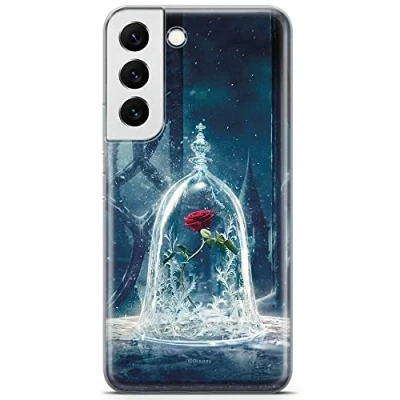 Immagine di Ert Group custodia per cellulare Samsung S22 originale e con licenza ufficiale Disney, modello Beauty and the Beast 002 adattato in modo ottimale alla forma dello smartphone, TPU