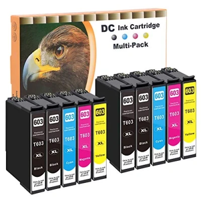 Immagine di D&amp;C 10x Cartucce d&#039;inchiostro compatibili con Epson 603 XL per Expression Home XP 2100 Series 2105 3100 3105 4100 4105 WorkForce WF 2810DWF 2830DWF 2835DWF 2850