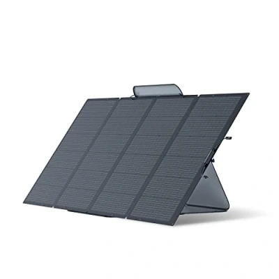 Immagine di ECOFLOW 400W Pannello solare portatile, pieghevole e resistente, completo di custodia con cavalletto regolabile, impermeabilità IP68 per avventure all&#039;aperto