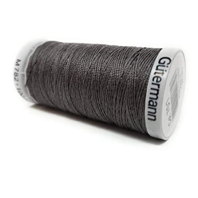 Immagine di Gütermann Filato extra forte in poliestere, 100 m, per macchina da cucire, universale, resistente agli strappi, ai raggi UV (grigio)