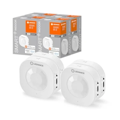 Immagine di LEDVANCE SMART+ Sensore con tecnologia WiFi, rilevatore di movimento intelligente senza fili, attiva dispositivi e scene intelligenti, confezione da 4