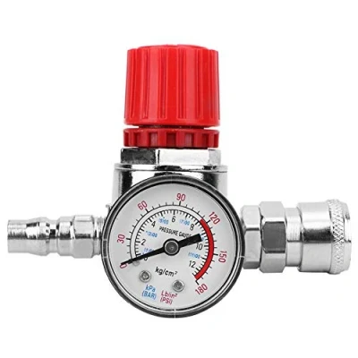 Immagine di valvola di regolazione della pressione, regolatore pressione del compressore d&#039;aria con connettore maschio/femmina per la