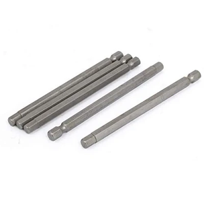 Immagine di Utoolmart Punta 6mm H6 1/4 &quot;Hex Shank Magnetic Hexagon 100mm Lunghezza Cacciavite Inserto Punte 5pcs