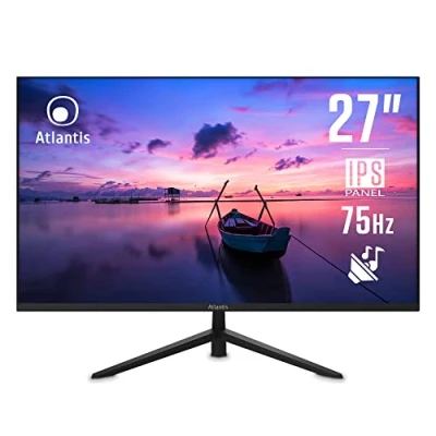 Immagine di MONITOR ATLANTIS A05 H27I VHM 27&quot; LED IPS FULL HD 16:9 75Hz 14MS FREESYNC CONTRASTO 1.000:1 VGA HDMI ALTOPARLANTI INCORPORATI BLACK