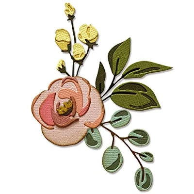 Immagine di Sizzix 665208 Fustella Thinlits motivo: Bloom Colorize by Tim Holtz confezione da 17