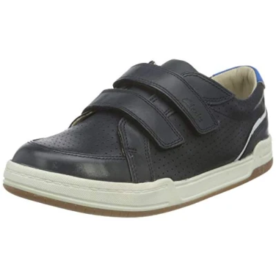 Immagine di Clarks Fawn Solo T, Scarpe da Ginnastica Bambini e ragazzi, Blu (Navy Leather), 22 EU Larga