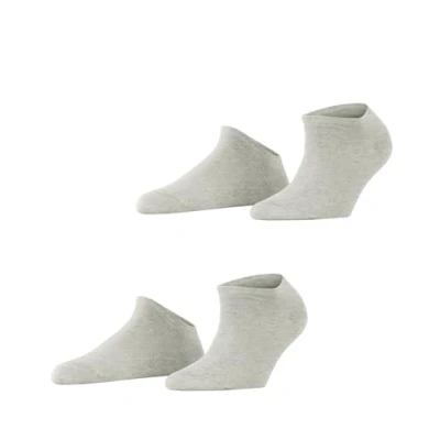 Immagine di ESPRIT Uni 2 Pack W SN cotone bassi tinta unita confezione di paia, Calzini corti Donna, Grigio (Grey/Red 3821), 35 38