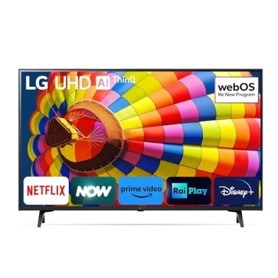 Immagine di LG UHD 43&#039;&#039;, Serie UT8000 2024, 43UT80006LA, Smart TV 4K, Ultra HD, Processore α5 Gen7, 20W, 3 HDMI, HDR10 Pro, Filmmaker Mode, Game Optimizer, Alexa, Wi Fi, webOS 24, Telecomando Puntatore