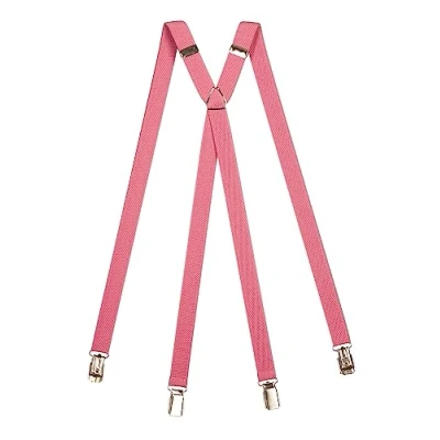 Immagine di Olata Bretelle Sottili a Forma di X, Stile Classico, Completamente Regolabili, Elastiche, 2 cm. Rosa Chiaro