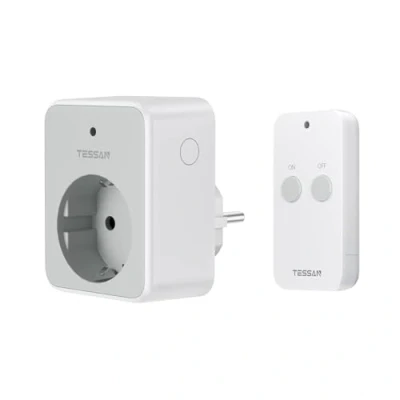Immagine di TESSAN Presa con Telecomando Wireless, Telecomandata Portata 30,5M, 3600W Prese Commutabile e Magnetico, Wireless PreProgrammato Adatto Interno