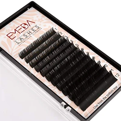 Immagine di EMEDA extension delle ciglia individuali 3D 0,07mm uno a D Curl 11mm lunghezza Estensioni Russian finte per trucco Individual Lash Extensions (D .07 11mm)