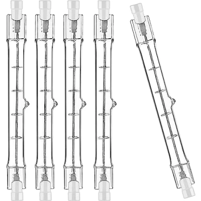 Immagine di Osram Haloline 64695 Confezione da 5 lampadine alogene, 120 Watt, 230 Volt, R7s, 74,9 mm, lunghezza 150 2250 lumen, 2950 Kelvin, bianco caldo