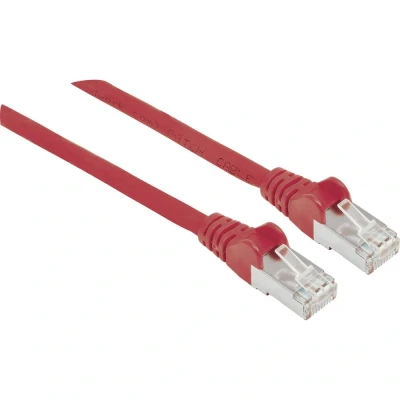 Immagine di Intellinet 319119 RJ45 cavo di rete, patch CAT 6A S/FTP 3.00 m Rosso Schermatura a fogli, intrecciata, Privo alogeni 1 pz.