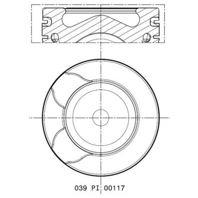 Immagine di MAHLE ORIGINAL 039 PI 00117 000 Pistone 85mm con porta fascia elastica, canale raffreddamento PEUGEOT: 407 Sedan, 5008 I, CITROËN: C5 3