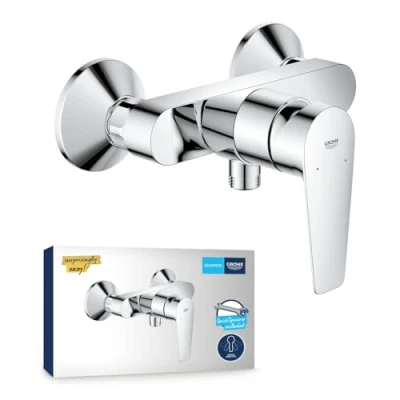 Immagine di GROHE QUICKFIX Start Edge,Miscelatore monocomando per doccia,cartuccia a dischi ceramici Long Life da 35 mm,Cromo,24197001