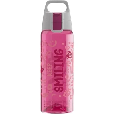 Immagine di Sigg Borraccia Tritan Total Color Keep Smiling Perfetta Per Bevande Gassate Lavabile In Lavastoviglie Ermetica Leggera Senza BPA 0,6L