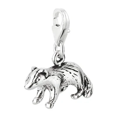 Immagine di 7K Ciondolo, Charm, Tasso, Argento Sterling 925, Chiusura Moschettone