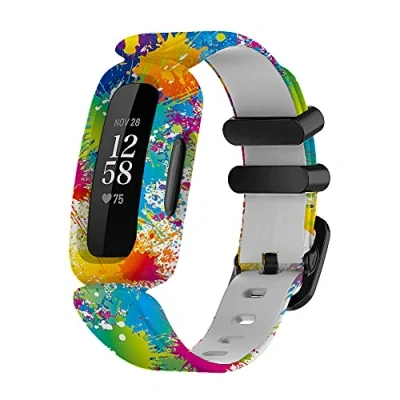 Immagine di WIIKAI Cinturino Compatibile per Fitbit Ace 3/Inspire 2 Regolabile di Ricambio Bracciale.(Dipinto)