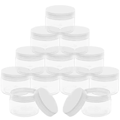 Immagine di Belle Vous Contenitori Plastica Piccoli Trasparenti (12 Viaggio) 150 ml Campioncini Vuoti con Coperchi a Vite per Trucchi, Lozioni, Creme Antiperdita