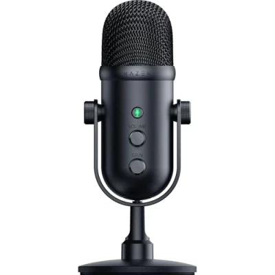 Immagine di Razer Seiren V2 Pro Micrófono USB profesional para streamers (micrófono dinámico de 30 mm, filtro paso alto, limitador ganancia, monitorización del micrófono) Nero