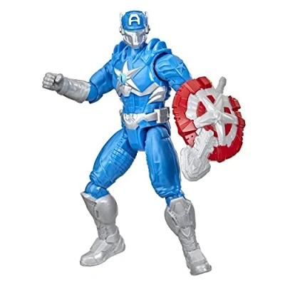 Immagine di Marvel Avengers Mech Strike Monster Hunters Captain America, action figure in scala 15 cm, giocattoli per bambini dai 4 anni su